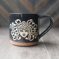 Medusa Mug, Snake Lady Farmhouse Style Handmade Pottery