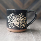 Medusa Mug, Snake Lady Farmhouse Style Handmade Pottery