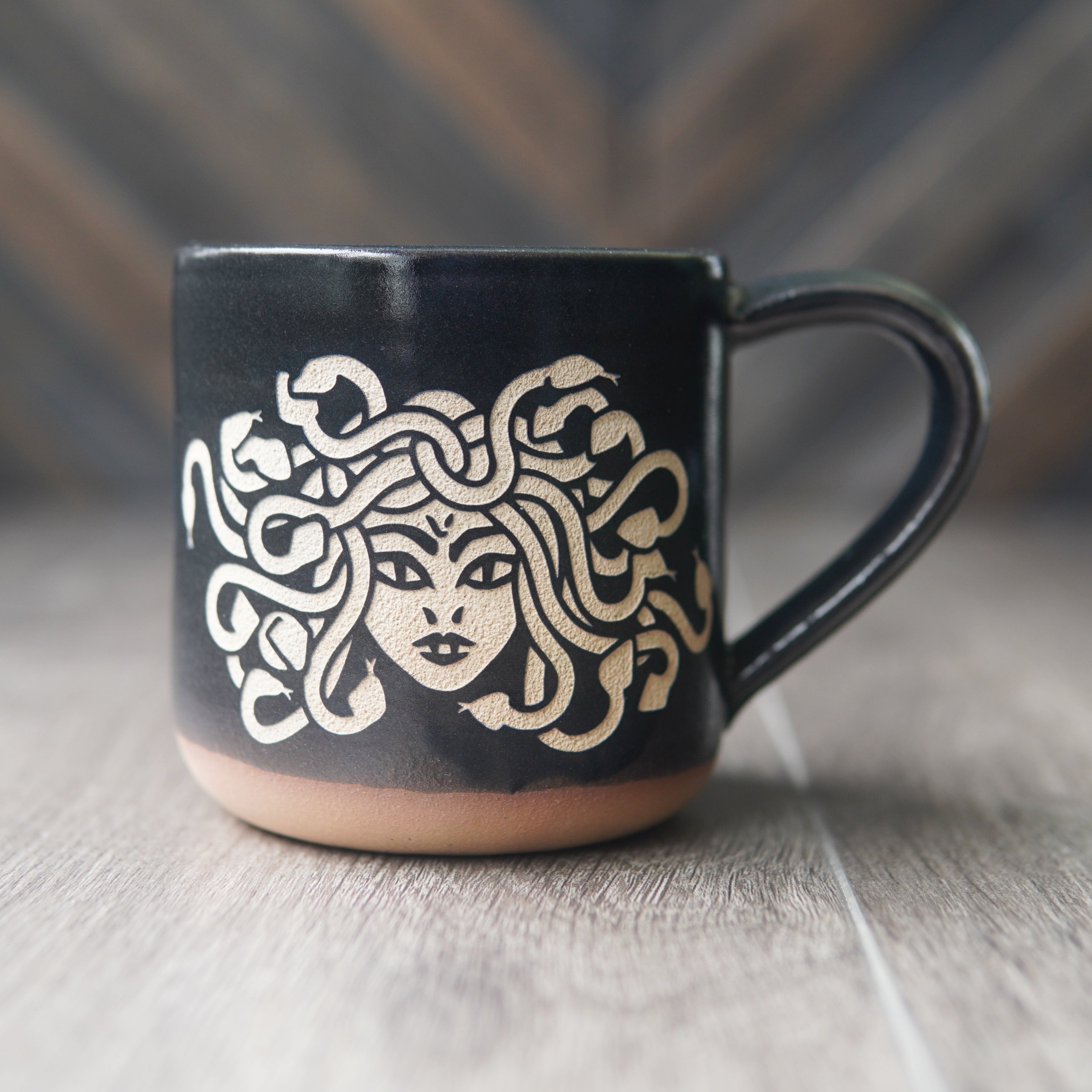 Medusa Mug, Snake Lady Farmhouse Style Handmade Pottery