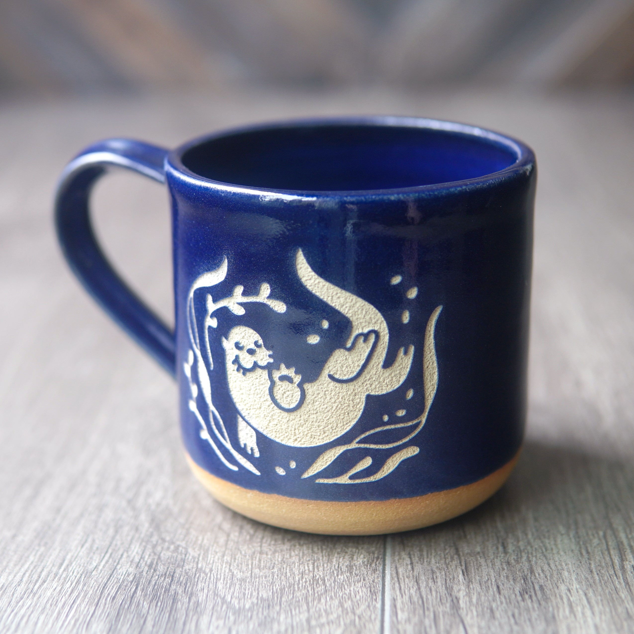Otter Mug, Farmhouse Style Handmade Pottery