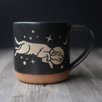 Space Dog Mug, Farmhouse Style Handmade Pottery