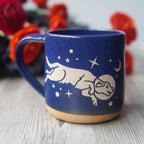 Space Dog Mug, Farmhouse Style Handmade Pottery