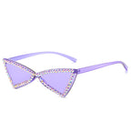 Rhinestone Triangle Sunglasses - Retro Chic Sunglasses with Sparkles - Che Cose Belle