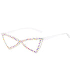 Rhinestone Triangle Sunglasses - Retro Chic Sunglasses with Sparkles - Che Cose Belle