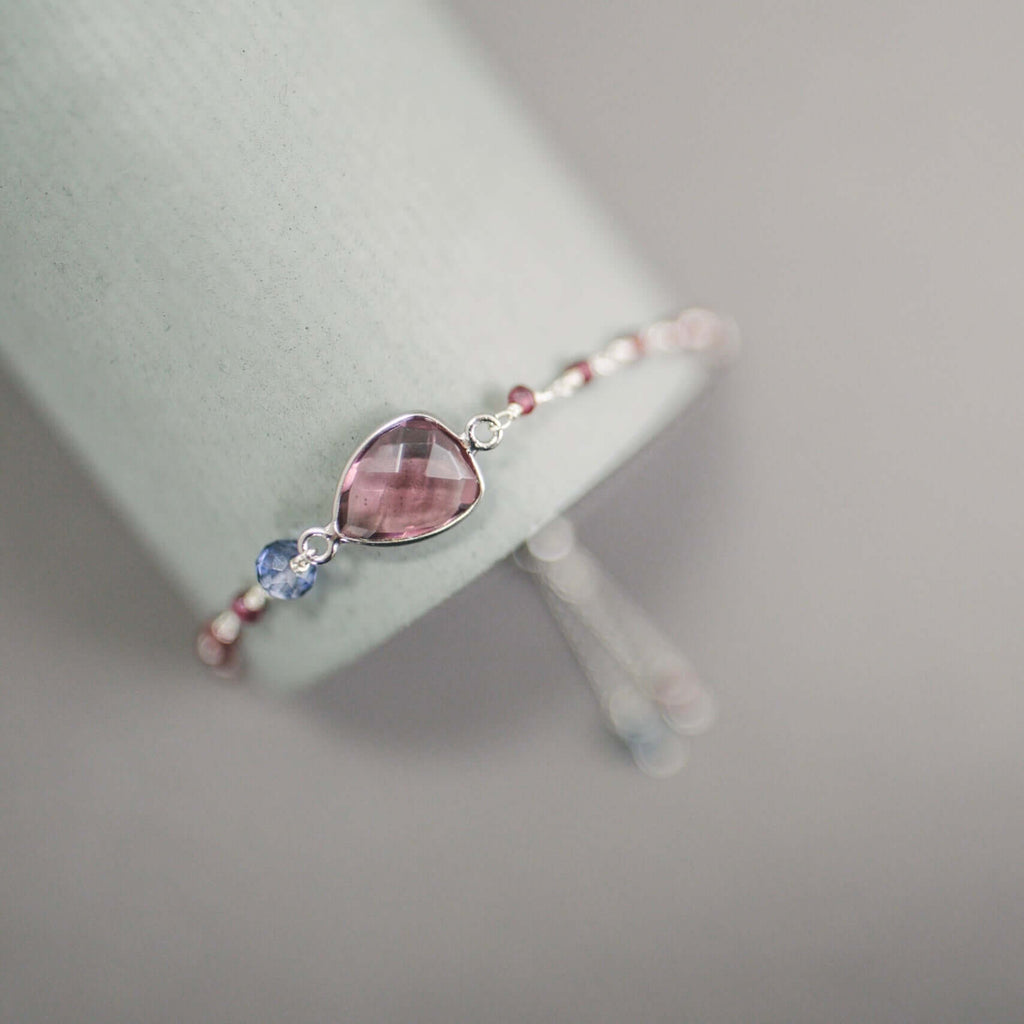 Rhodolite Garnet Silver Isla Bracelet - Che Cose Belle