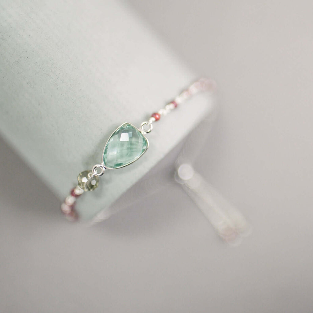 Rhodolite Garnet Silver Isla Bracelet - Che Cose Belle