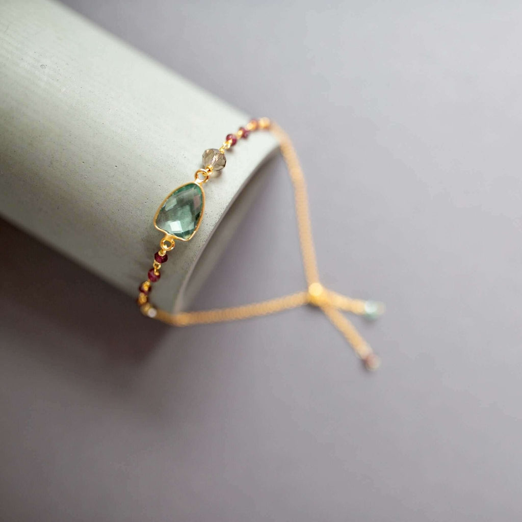 Rhodolite Garnet Silver Isla Bracelet - Che Cose Belle
