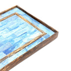 Ribaldi Handmade Bone Inlaid Wooden Tray/Décor & Serving Tray - 12X7.25X0.8" - Che Cose Belle