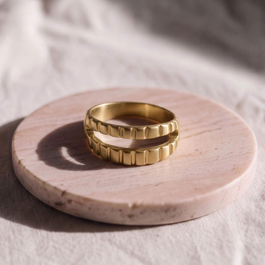 Ribbed Double Band Ring | Matata - Che Cose Belle
