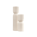 Ribbed Hourglass Pillar Candle - Che Cose Belle