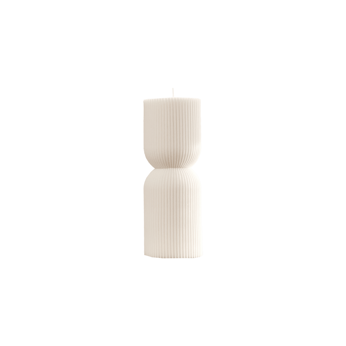 Ribbed Hourglass Pillar Candle - Che Cose Belle