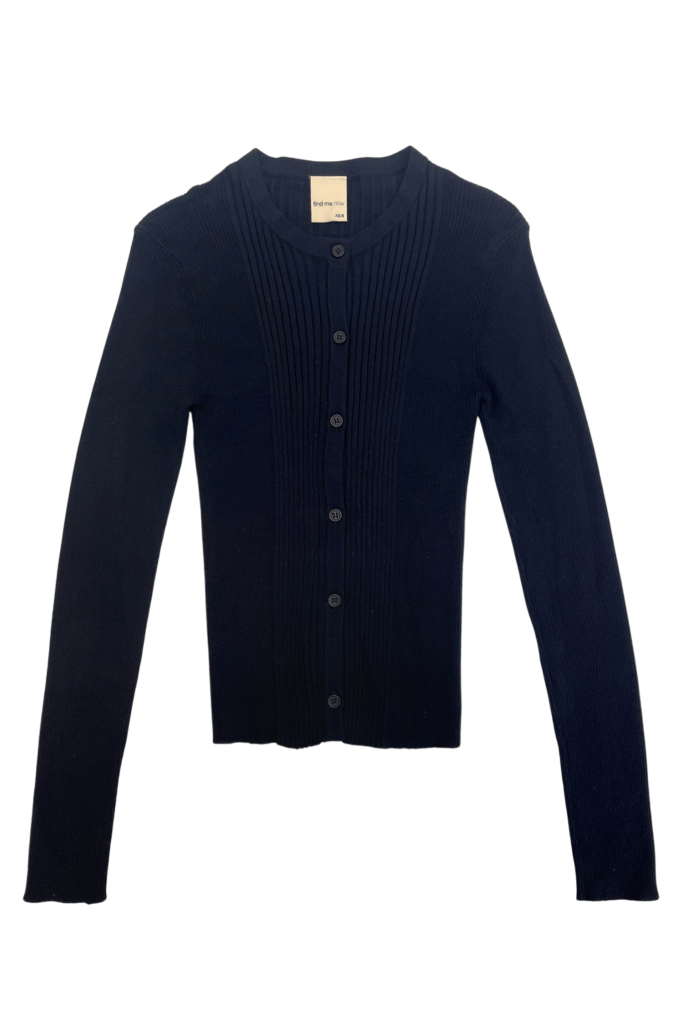 Ribbed Knit Cardigan in Navy - Che Cose Belle