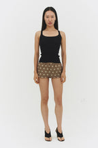 RIBBED KNIT TANK TOP IN BLACK - Che Cose Belle