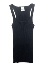 RIBBED KNIT TANK TOP IN BLACK - Che Cose Belle