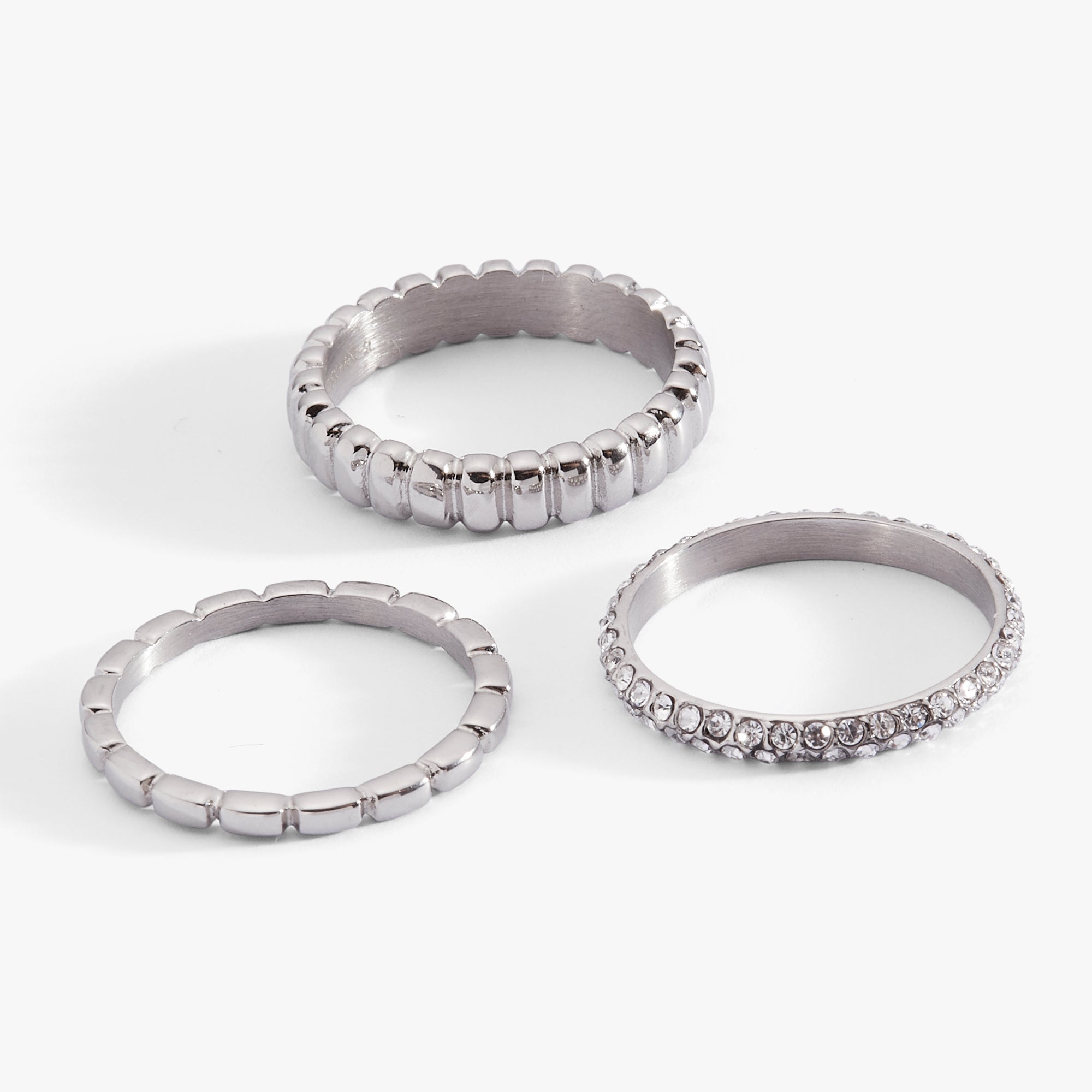 Ribbed Stacking Ring Set of 3 - Che Cose Belle