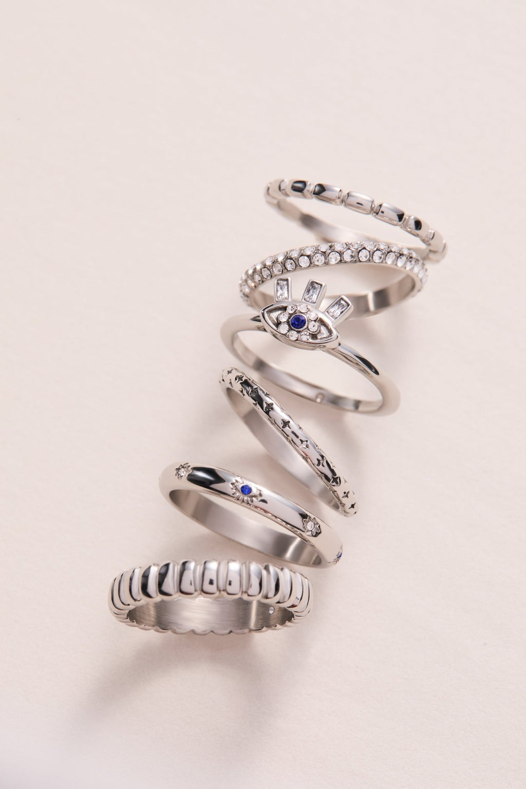 Ribbed Stacking Ring Set of 3 - Che Cose Belle
