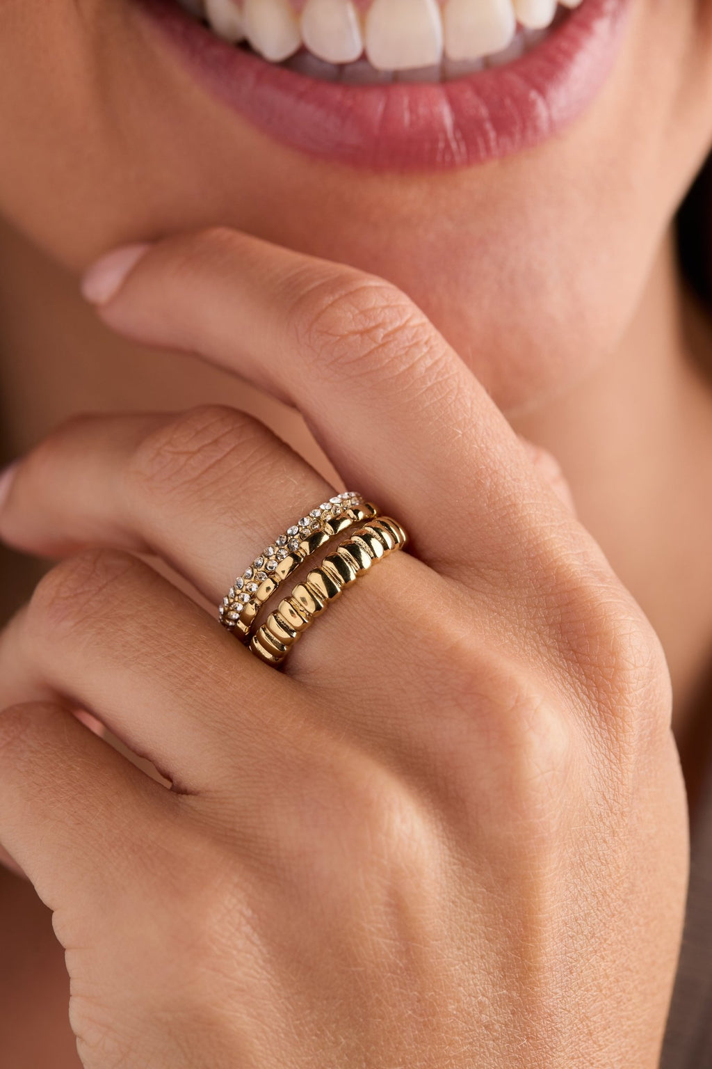 Ribbed Stacking Ring Set of 3 - Che Cose Belle