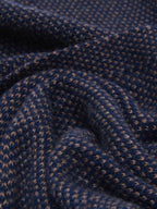 Riccardo (blue & brown) - Italian cashmere scarf with pattern - Che Cose Belle