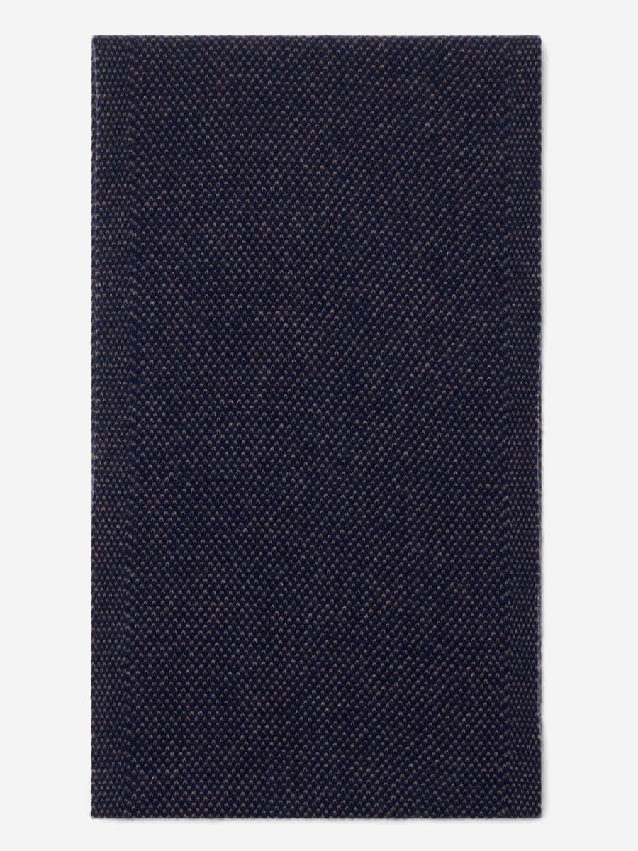 Riccardo (blue & brown) - Italian cashmere scarf with pattern - Che Cose Belle