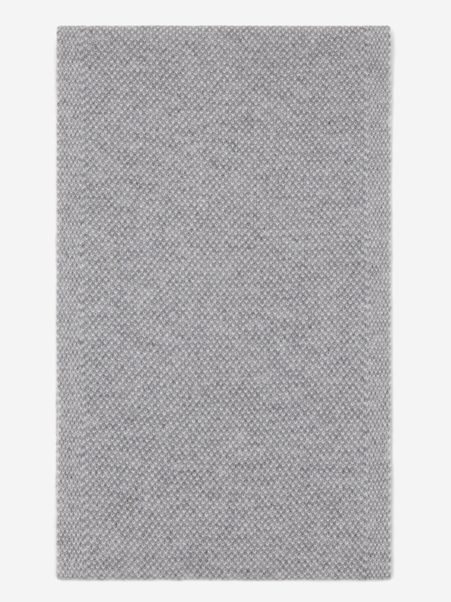 Riccardo (grey & white) - Italian 100% cashmere scarf with pattern - Che Cose Belle