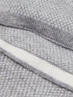 Riccardo (grey & white) - Italian 100% cashmere scarf with pattern - Che Cose Belle