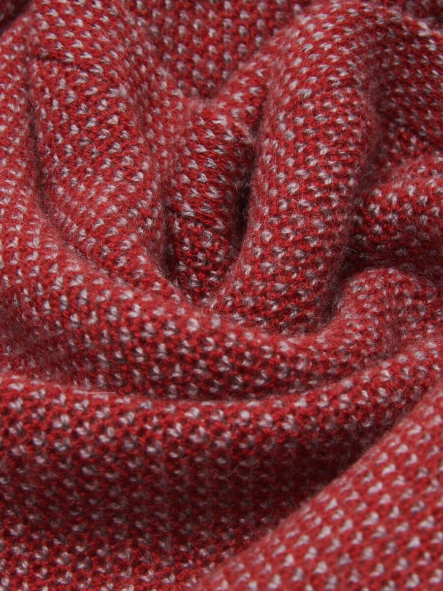 Riccardo (red & grey) - Italian 100% cashmere scarf with pattern - Che Cose Belle