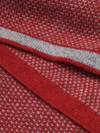 Riccardo (red & grey) - Italian 100% cashmere scarf with pattern - Che Cose Belle