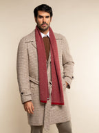 Riccardo (red & grey) - Italian 100% cashmere scarf with pattern - Che Cose Belle