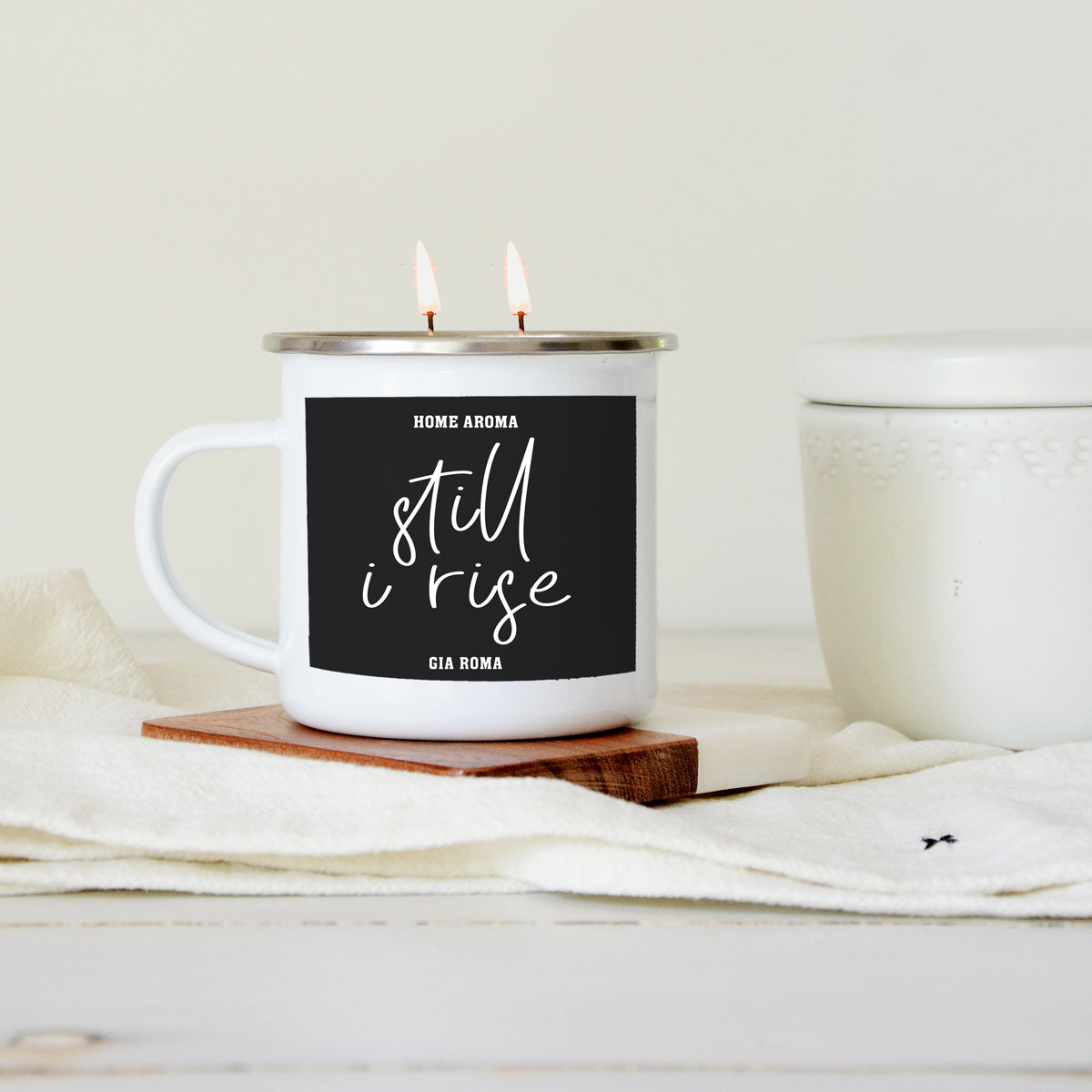 16oz Reusable Metal Candle Mug Scented Soy Candle Gift