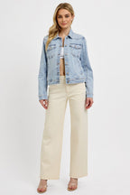 RISEN Light Wash Button - Down Classic Denim Jacket - Che Cose Belle