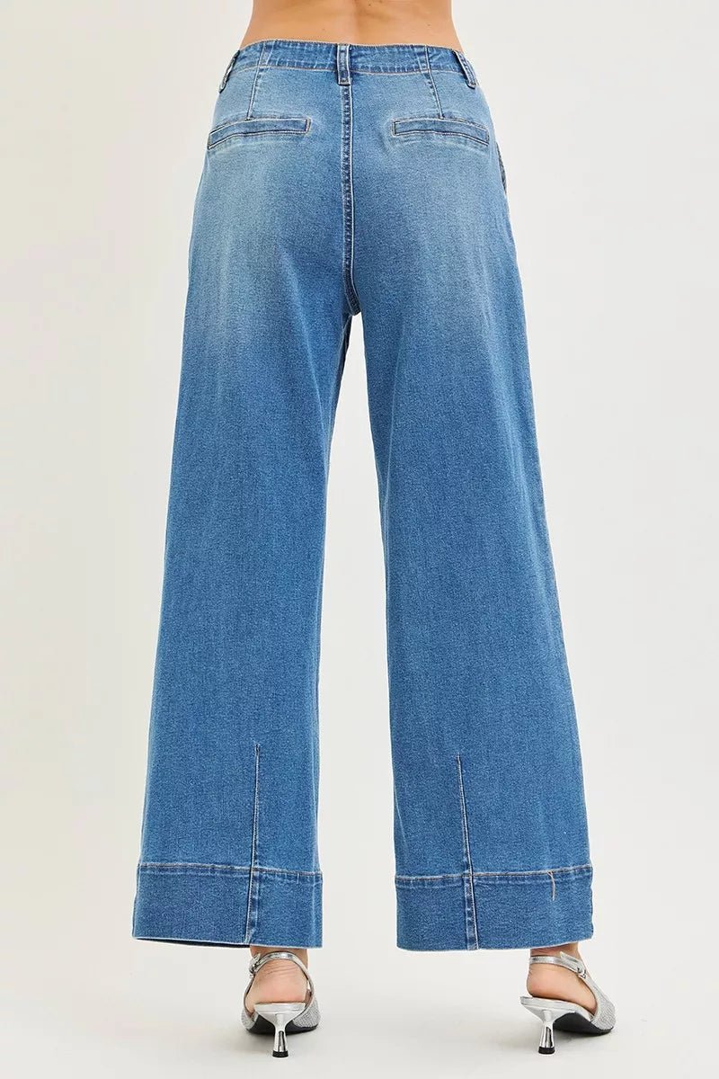 RISEN Slouchy Wide Leg Jeans With Pleats - Che Cose Belle