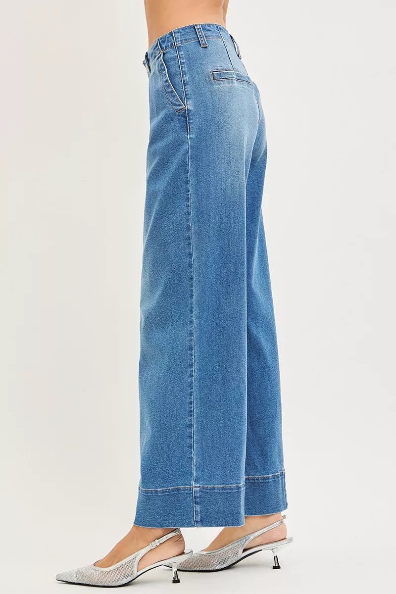 RISEN Slouchy Wide Leg Jeans With Pleats - Che Cose Belle