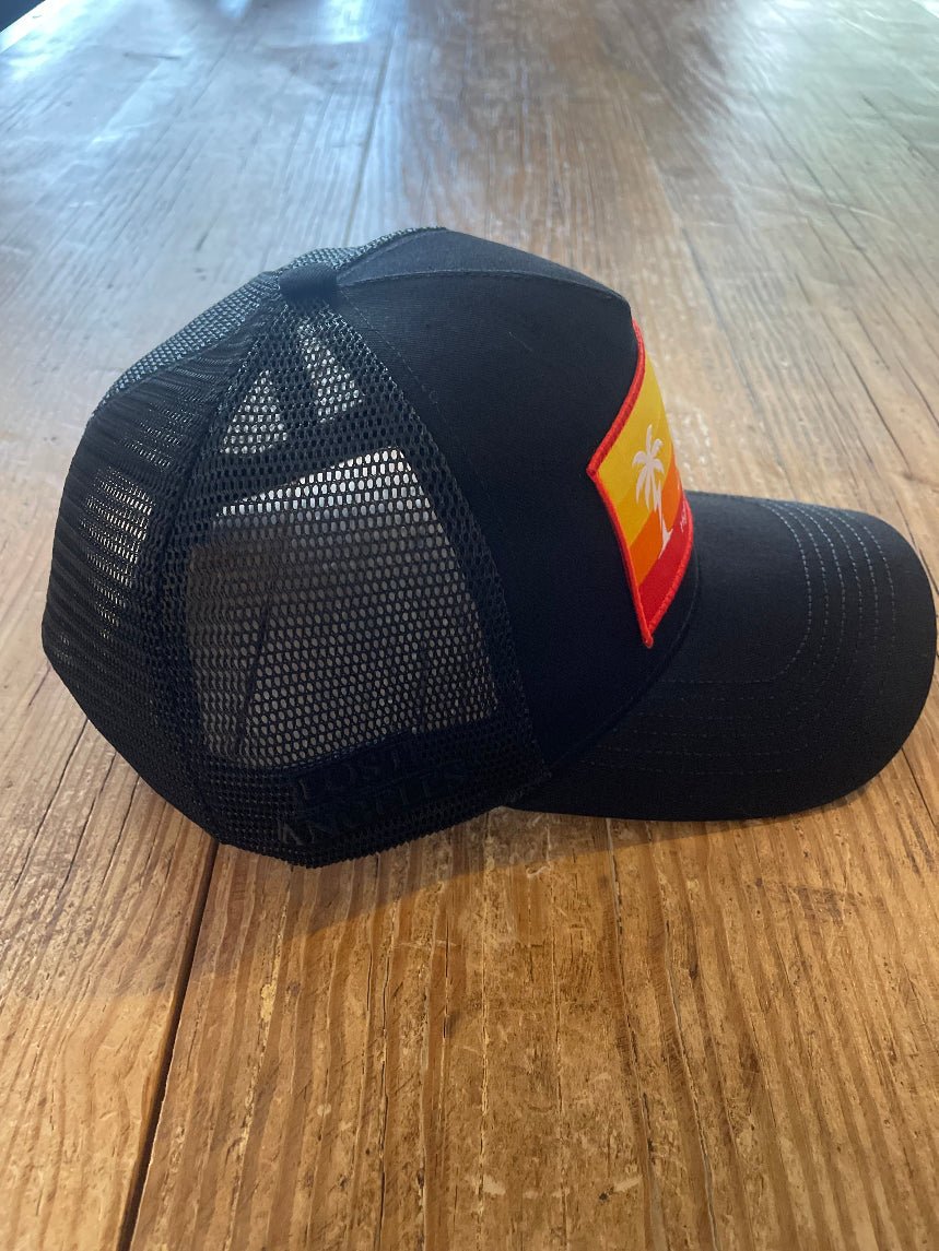 Rising Sun High Frequency Trucker Hat (Black with Sun-Blend patch) - Che Cose Belle