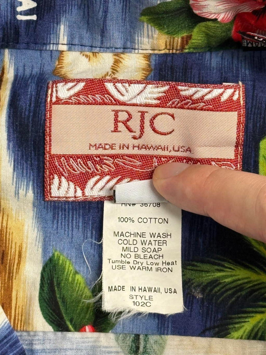 RJC Mens Hawaiian Shirt Hawaiian Islands Made in Hawaii - M - Che Cose Belle