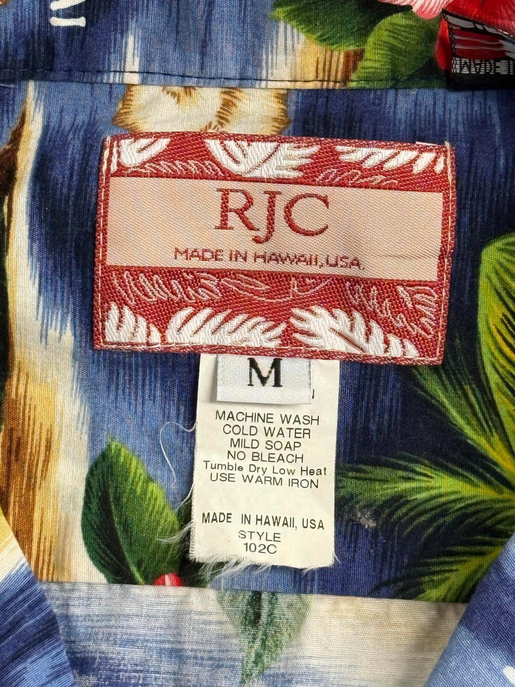 RJC Mens Hawaiian Shirt Hawaiian Islands Made in Hawaii - M - Che Cose Belle