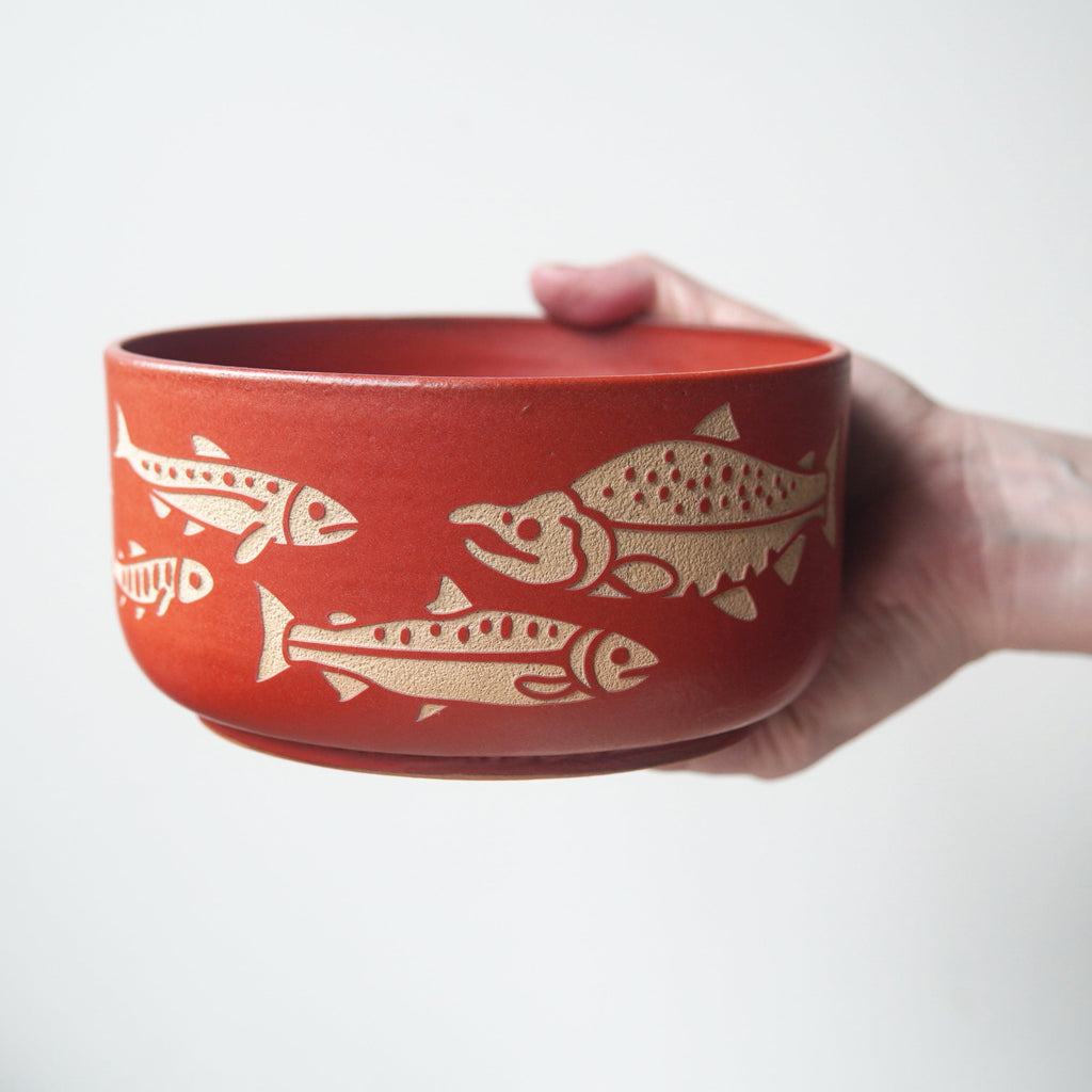 Salmon Bowl, Farmhouse Collection Handmade Pottery