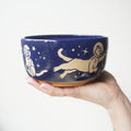 Space Cats Ramen Bowl, Farmhouse Style Handmade Pottery Dishware