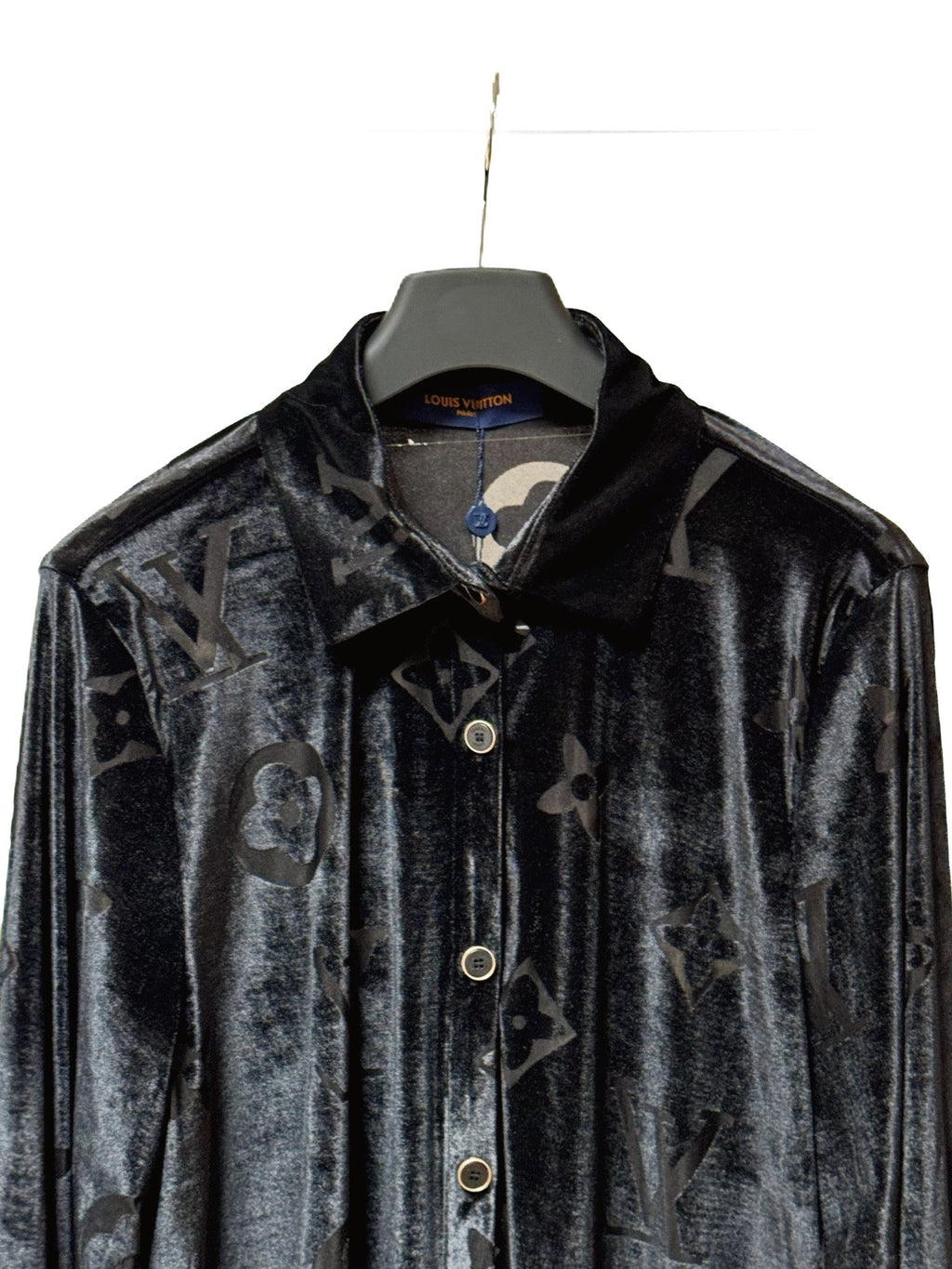 LV All-over Velvet Long-sleeved Shirt