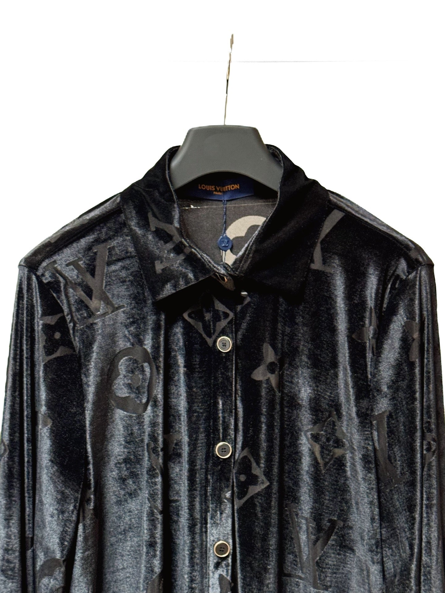 LV All-over Velvet Long-sleeved Shirt