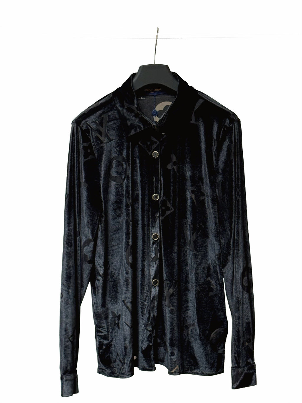 LV All-over Velvet Long-sleeved Shirt