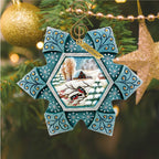 Robin Snowfall Sculpted Hand-Painted Christmas Ornament by G. DeBrekht - Wildlife Holiday Decor - 6102170 - Che Cose Belle
