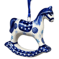 Rocking Horse Ornament - Blue Meadow Pattern - Che Cose Belle