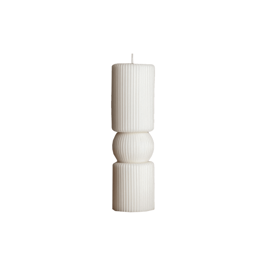 Roman Ribbed Pillar Candle - Che Cose Belle