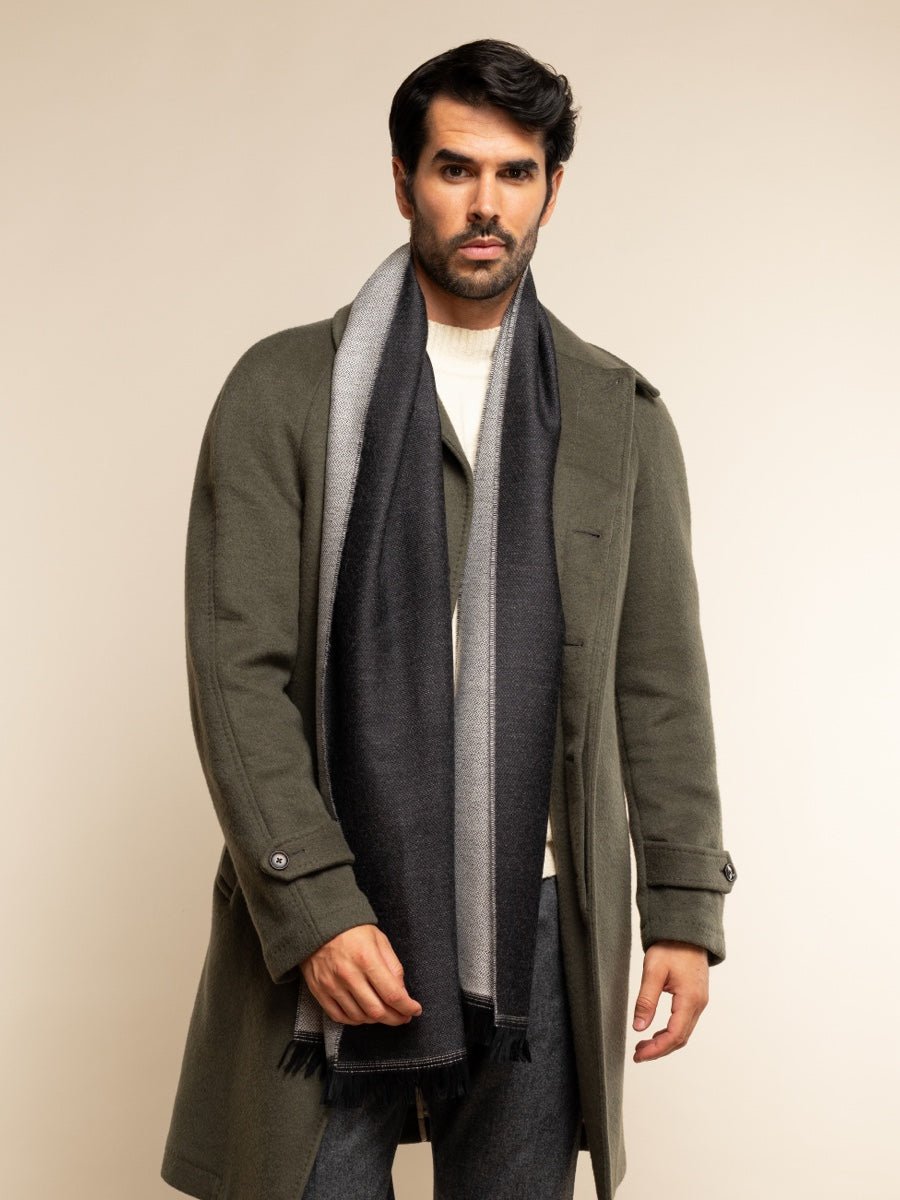 Romeo (blue/grey) - Italian warm and soft scarf made from 100% wool - Che Cose Belle