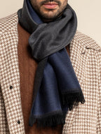 Romeo (blue/grey) - Italian warm and soft scarf made from 100% wool - Che Cose Belle