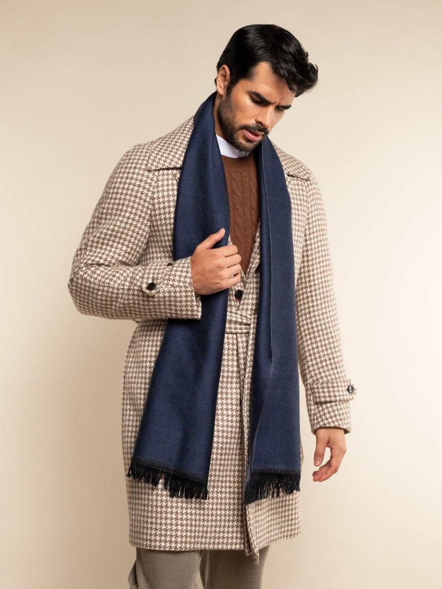 Romeo (blue/grey) - Italian warm and soft scarf made from 100% wool - Che Cose Belle