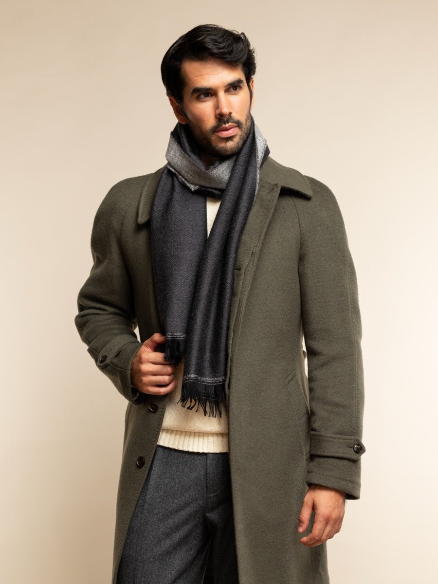 Romeo (blue/grey) - Italian warm and soft scarf made from 100% wool - Che Cose Belle