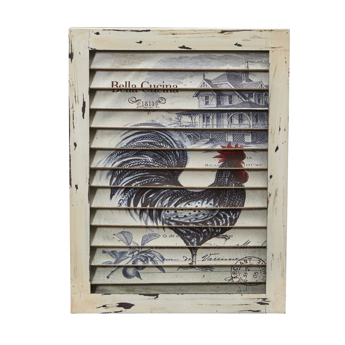 Rooster Window Shutter Wall Decor - Che Cose Belle