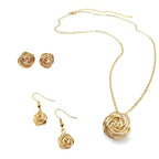 Rosette gold stud earrings - Che Cose Belle