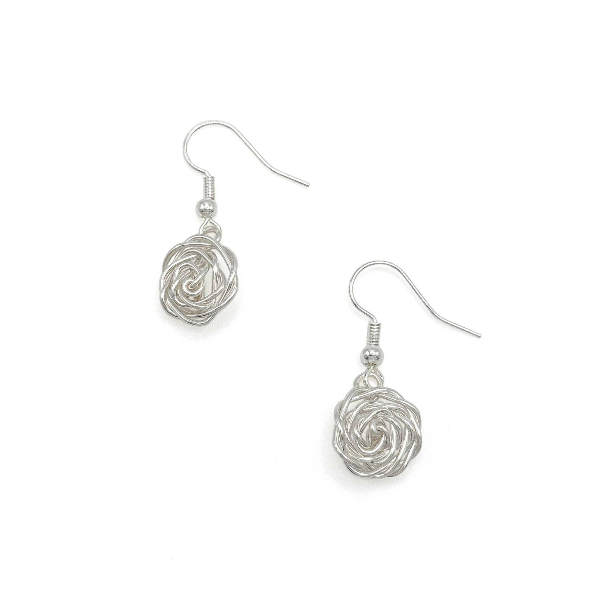 Rosette silver earrings - Che Cose Belle